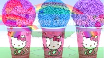 Hello Kitty Foam Clay KINDER Surprise Eggs Ice Cream Cups Minions Disney Princess RainbowLearning