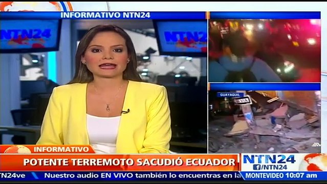 Estado de Excepción: al menos 77 muertos y 588 heridos tras sismo de 7.8 en Ecuador