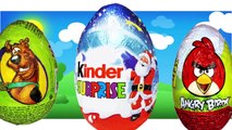 Finger Family Kinder Surpise Eggs Angry Birds Peppa Pig Mickey Mouse And Scooby Doo ✫ ✫