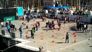 Vidas libres de violencia Zapatos rojos el ocho de Marzo en Bilbao