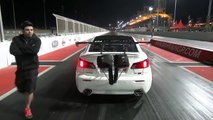 A twin turbo Lexus goes airborne in this drag race disaster