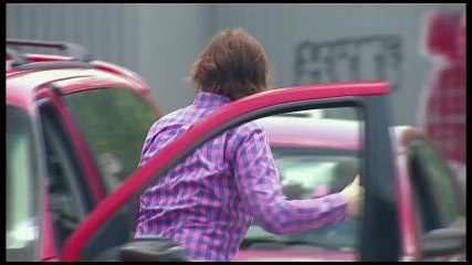 Coffin Blocks Cars from Driving By
