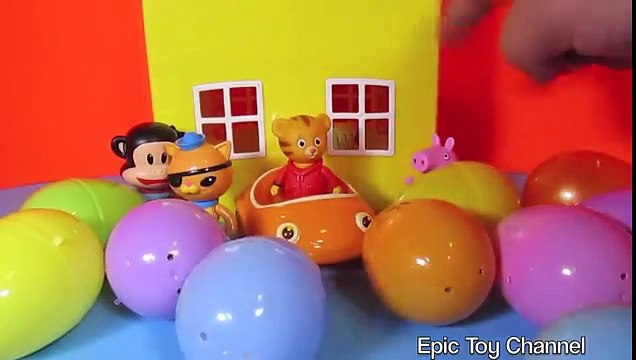 SURPRISE EGGS Peppa Pig Julius Jr Nickelodeon Kwazii from The Octonauts Disney Junior Parody