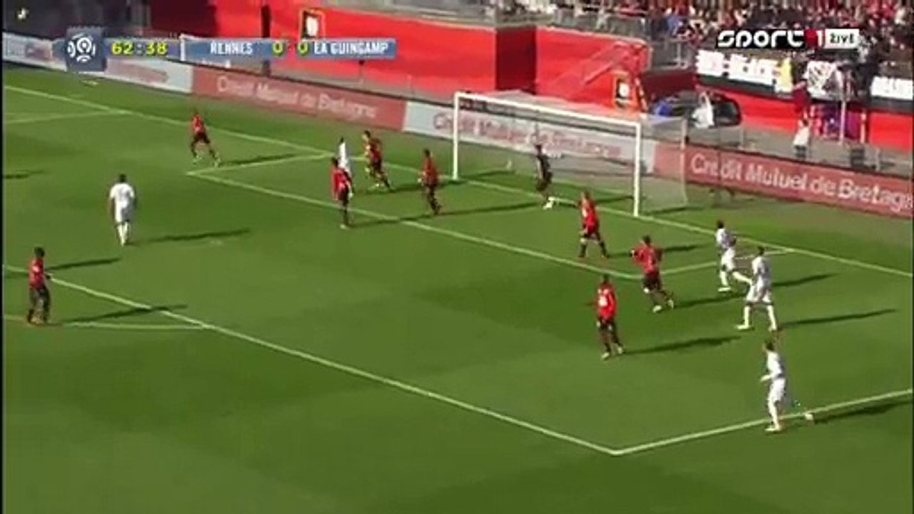 0-1 Mustapha Diallo  goal hd Line Technology Goal - Rennes vs Guingamp 17.04.16