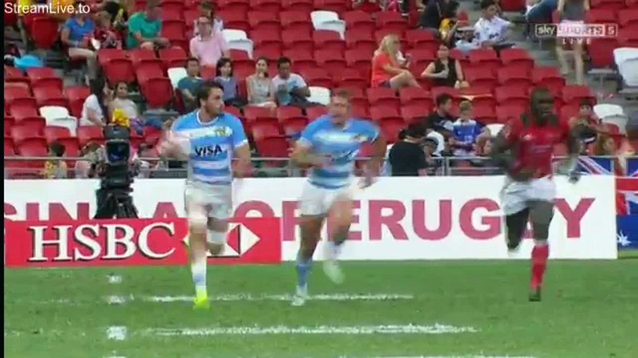 Argentina Vs Kenya Cup Semi Final Match Rugby HSBC Sevens Series Singapore 2016 Part 2