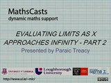 Evaluating Limits as x approaches infinity Part 2 (MathsCasts)