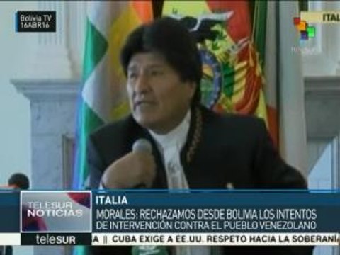 Morales rechaza intentos injerencistas en Venezuela