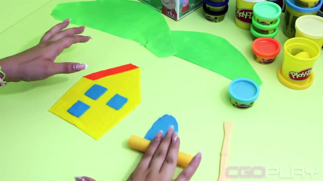 ♥ Play Doh Peppa Pig House & Playground Set (PlayDoh Set & Peppa Pig Playset for Kids) Part 4