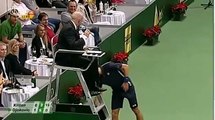 Novak Djokovic parodies Serena Williams.