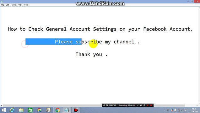 How to Check General Account Settings on your Facebook Account