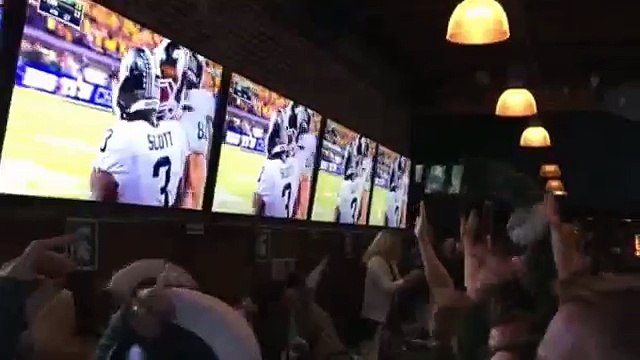 MSU VS IOWA Championship Game Rudy's Michigan State Alumni Club Touchdown Celebration