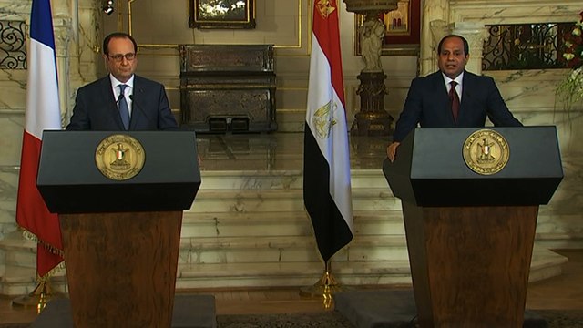 Conférence de presse conjointe avec le Président Abdelfattah Al-Sisi au palais de Qubba