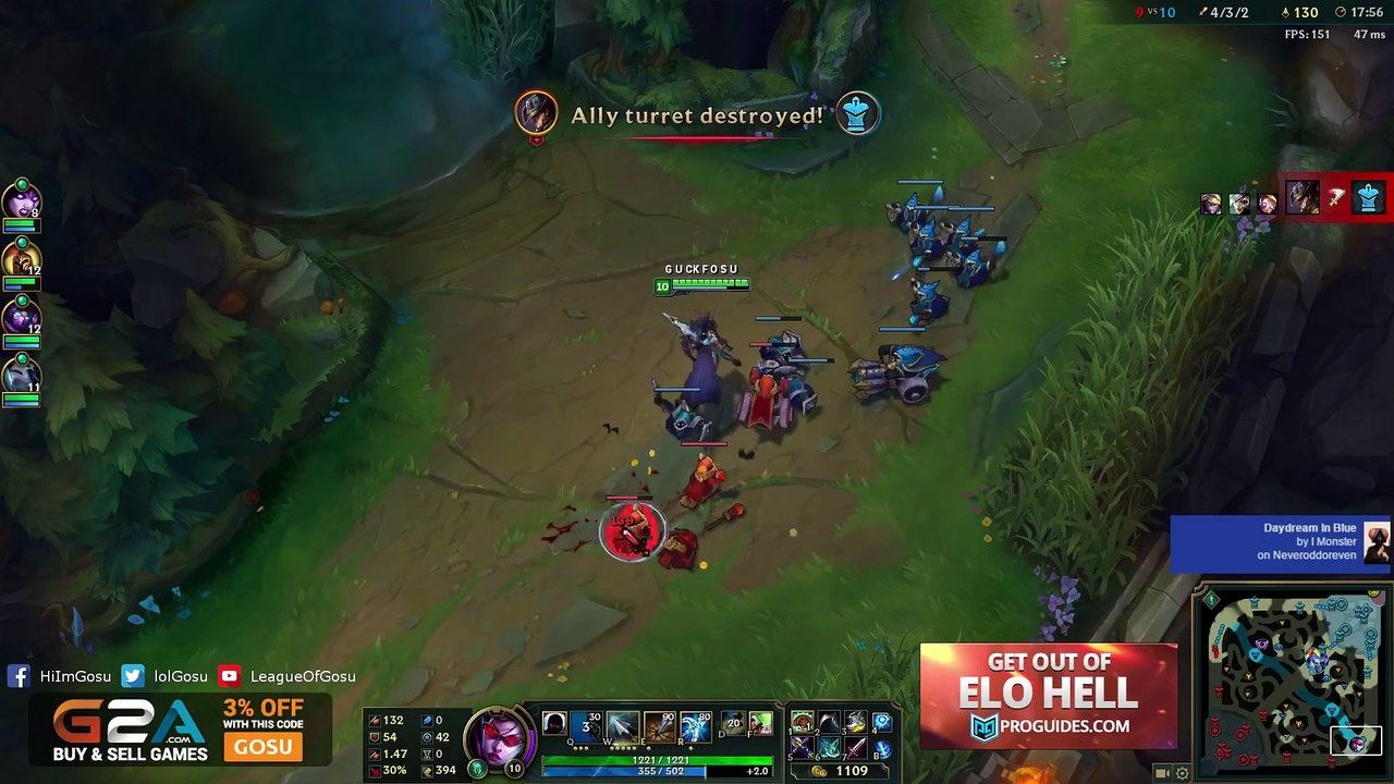 hi im Gosu 1v2 outplay with Vayne - League of Legends