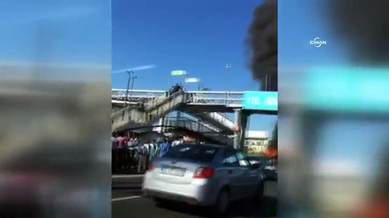 Topkapı'da metrobüs yangını (Yeni görüntüler)