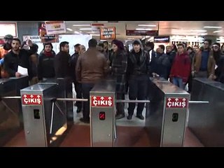 Ankaray'da eylem yapanlara polis müdahale etti