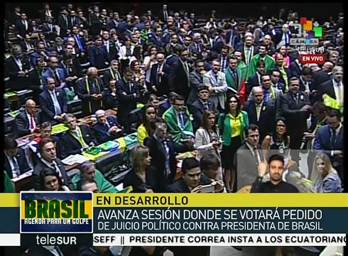 Discuten diputados brasileños sobre si avanza impeachment a Rousseff