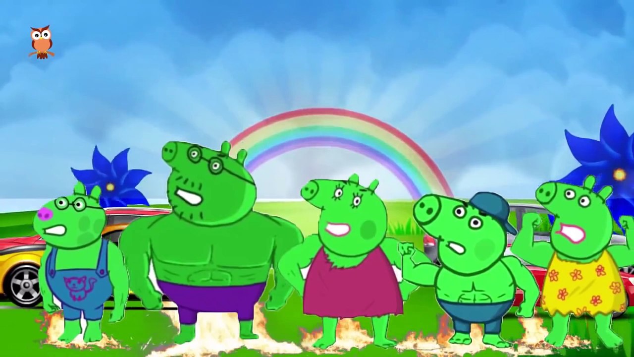 Mickey Mouse Hulk vs Peppa Pig Iron Man Family Finger Nursery Rhymes Lyrics