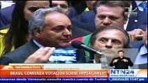 Oposición toma delantera en votación de la Cámara de Diputados de Brasil para juicio político a Rousseff