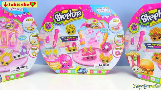 Shopkins Beados Tastee Bakery Activity Pack with Wishes and Kooky Cookie