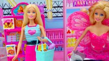 Barbie Doll Grocery Store Market Playset   Shopkins Season 3 Blind Bag Toy Unboxing Cookie