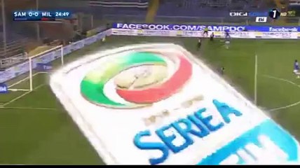 Andrea Ranocchia Goal Anulled - Sampdoria 0-0 AC Milan - 17.04.2016