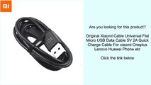 Original Xiaomi Cable Universal Flat Micro USB Data Cable 5V 2A Quick Charge Cable For xiao