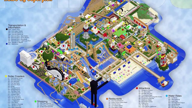 Duddy & chase go to Funland 3! Minecraft Amusement park map Theme park Mod Gameplay