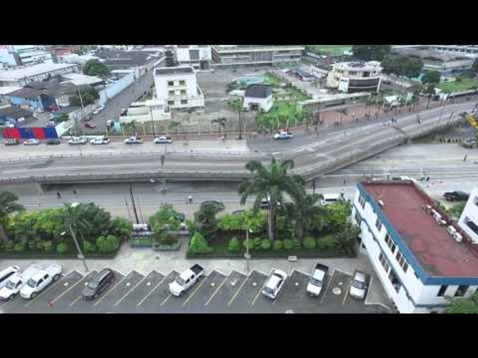 Aerial Footage Shows Collapsed Bridge After Powerful Quake in Ecuador