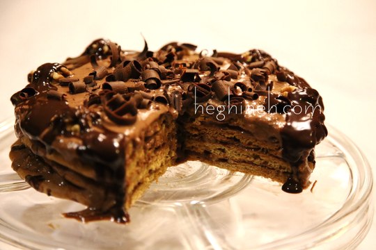 Chocolate Cream Honey Cake Recipe - Cake Honeymoon - Heghineh Cooking Show