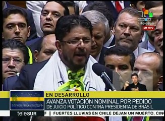 Brasil: 284 diputados han votado por el Si al impeachment a Rousseff