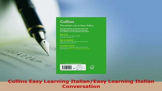 PDF Collins Easy Learning ItalianEasy Learning Italian Conversation Download Online