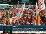 Cientos de miles de brasileños se movilizan en contra del impeachment