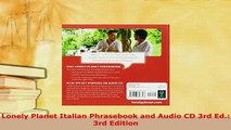 PDF  Lonely Planet Italian Phrasebook and Audio CD 3rd Ed 3rd Edition Download Online