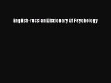Download English-russian Dictionary Of Psychology Ebook Free