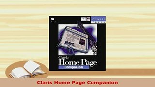 PDF  Claris Home Page Companion Download Full Ebook