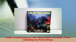 PDF  Color Publishing on the Macintosh wdisk From Desktop to Print Shop Download Online