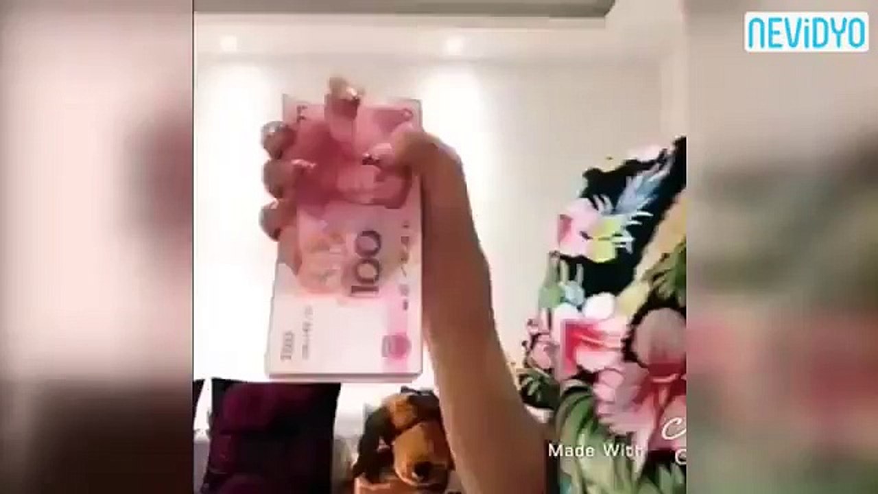 Böyle para sayma görülmedi!