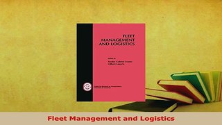 Download  Fleet Management and Logistics Download Online