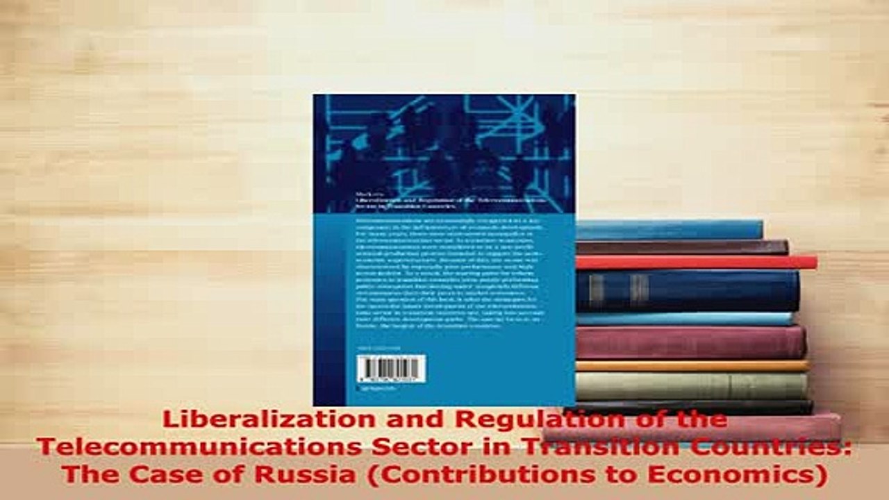 PDF  Liberalization and Regulation of the Telecommunications Sector in Transition Countries Ebook