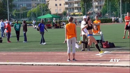 College Girls Long Jump Championship Slow Motion