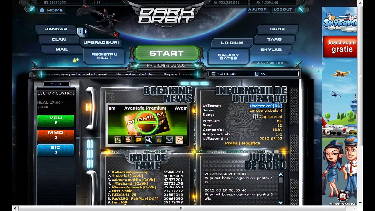 Account Marketplace - Dark Orbit EG4 Selling Acount_Vanzare Cont