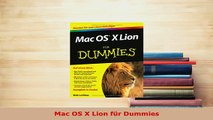 PDF  Mac OS X Lion für Dummies Download Full Ebook