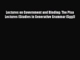 Read Lectures on Government and Binding: The Pisa Lectures (Studies in Generative Grammar [Sgg])