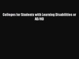 Read Colleges for Students with Learning Disabilities or AD/HD Ebook Free