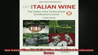 READ book  Into Italian Wine The Italian Wine Professional Certification Course  FREE BOOOK ONLINE