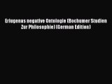 [Read book] Eriugenas negative Ontologie (Bochumer Studien Zur Philosophie) (German Edition)