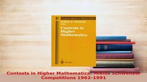 PDF  Contests in Higher Mathematics Miklós Schweitzer Competitions 19621991 Read Full Ebook