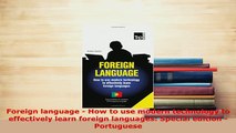 PDF  Foreign language  How to use modern technology to effectively learn foreign languages Read Online