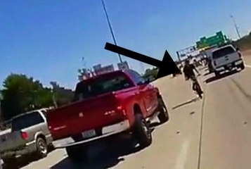 Idiot Cyclist Rides The WRONG Way Down Highway