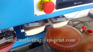 PLC 4 color open ink well pad printing machine for cake case